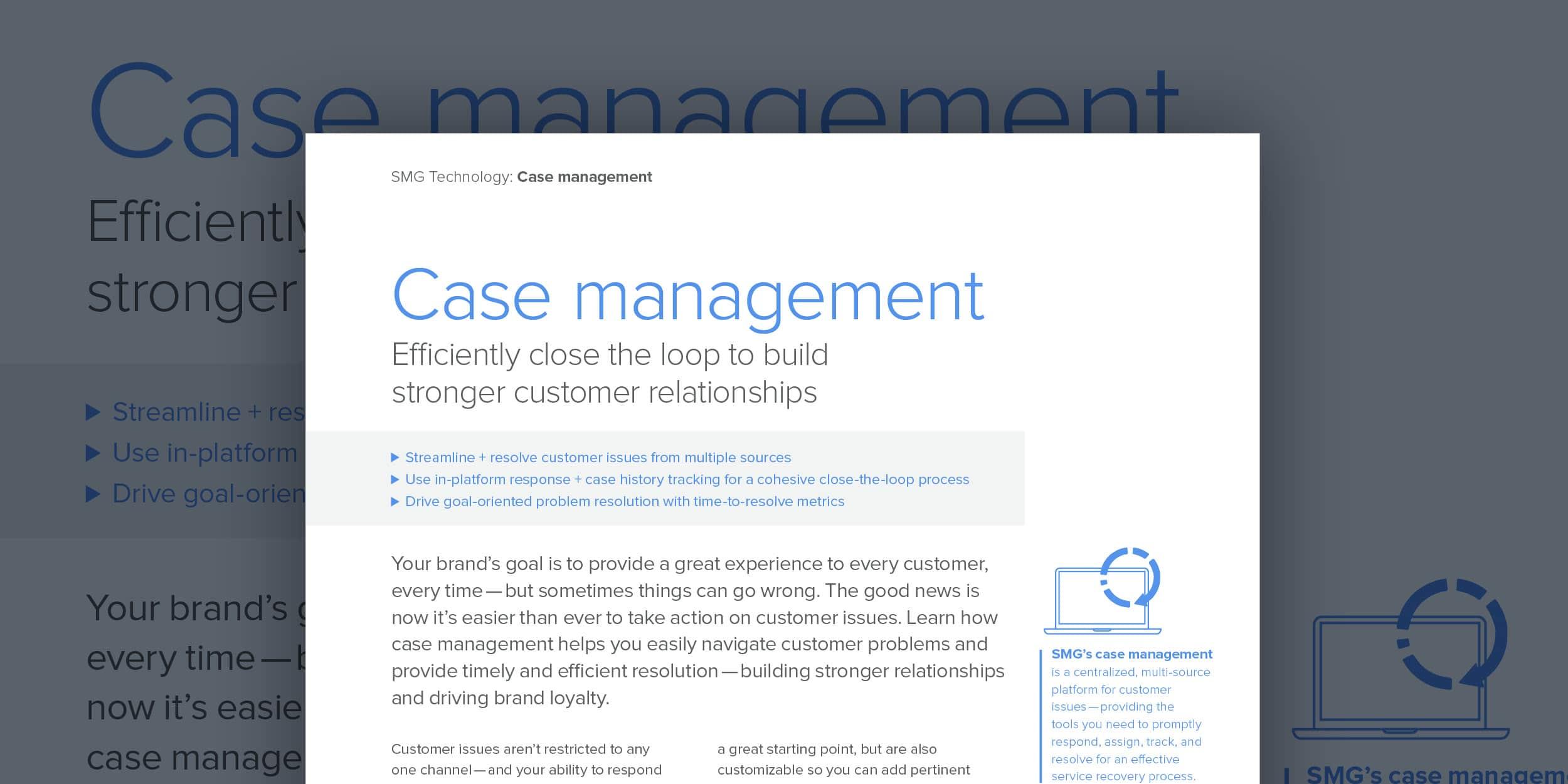 Product Case management - SMG image