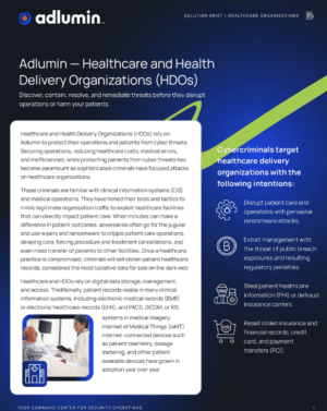 Product Your Command Center for Security Operations - Healthcare | Adlumin SaaS Security image