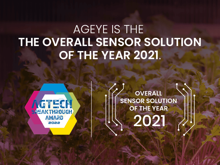 Product AGEYE Earns 'Overall Sensor Solution of the Year' Award in 2021 AgTech Breakthrough Awards Program - AgEYE Technologies image