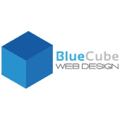 Blue Cube Web Design Logo