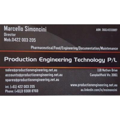 Production Engineering Technology P/L Logo