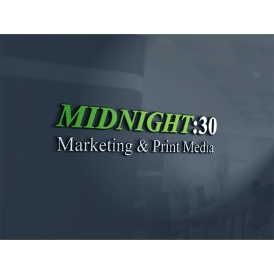 Midnight 30 Marketing & Print Media Logo