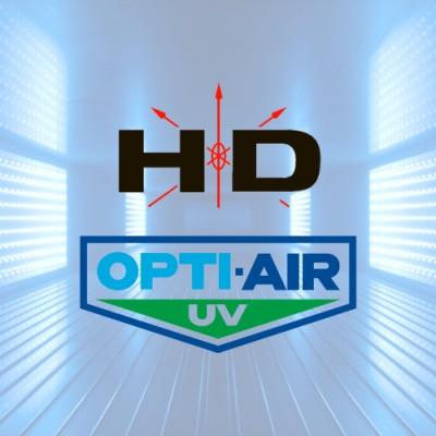 HD Industries & OptiAirUV Logo