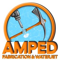 Amped Fabrication & Waterjet Logo