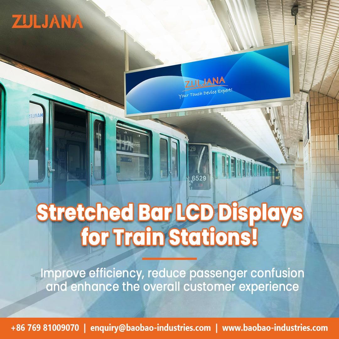 UseCase: 24" Stretched Bar LCD Displays for Metro Stations and Buses