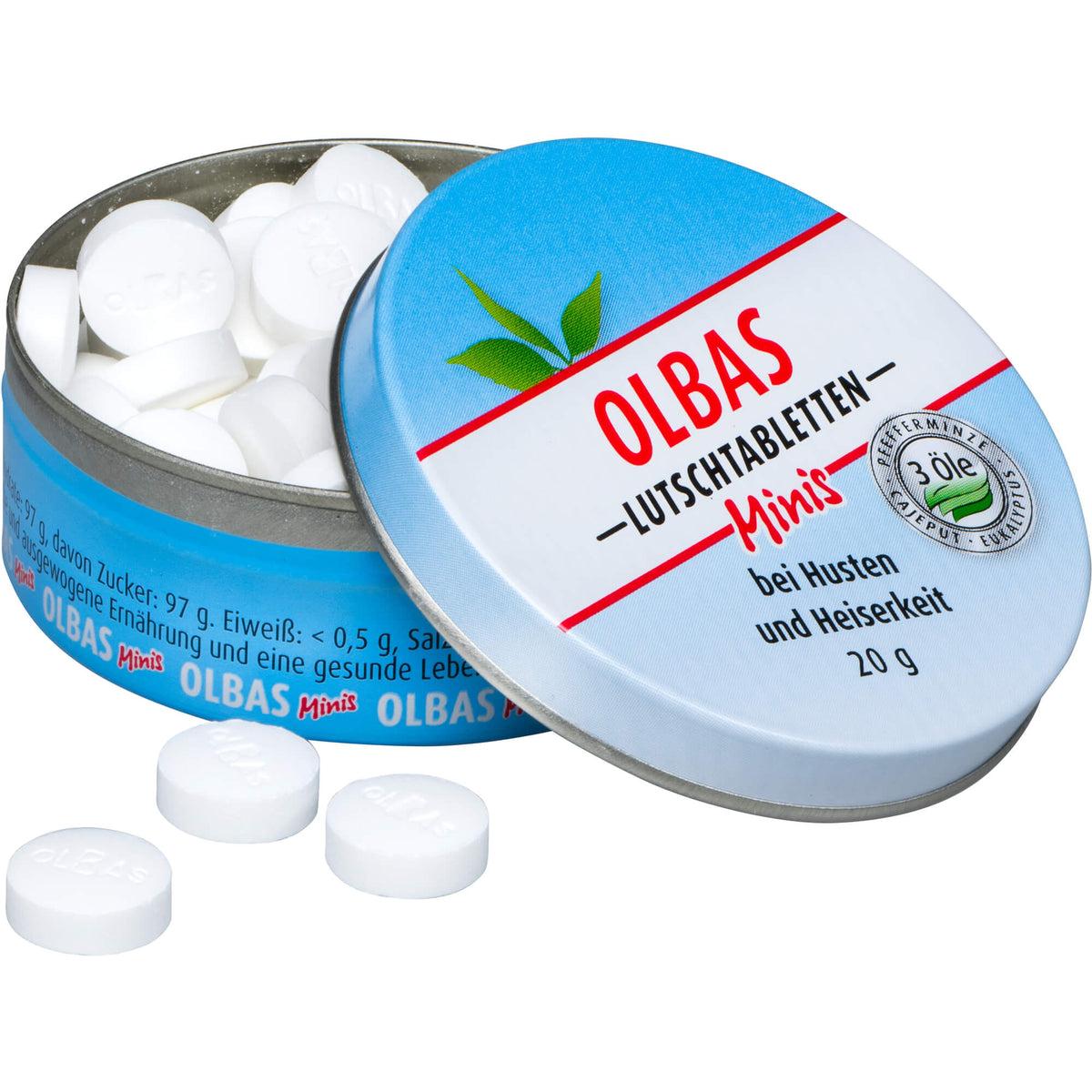 Product OLBAS Lutschtabletten Minis bei Husten und Heiserkeit, 20 g Tabletten — apobee - Die umweltfreundliche Apotheke image