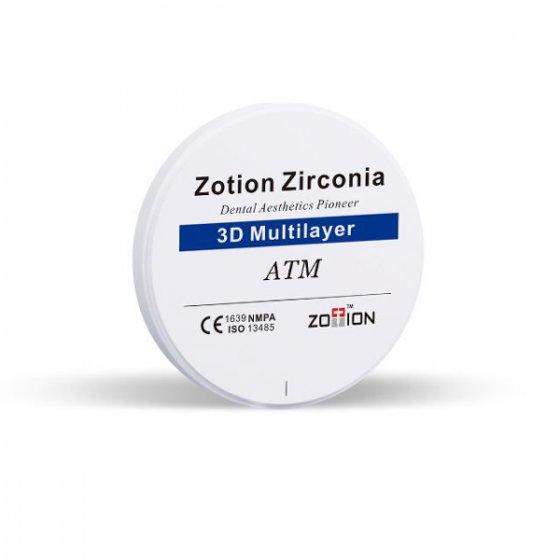 Product بلاک زیرکونیا زوشن مدل ATM با هفت لایه رنگ | Zotion 3D Multilayer Zirconia ATM image