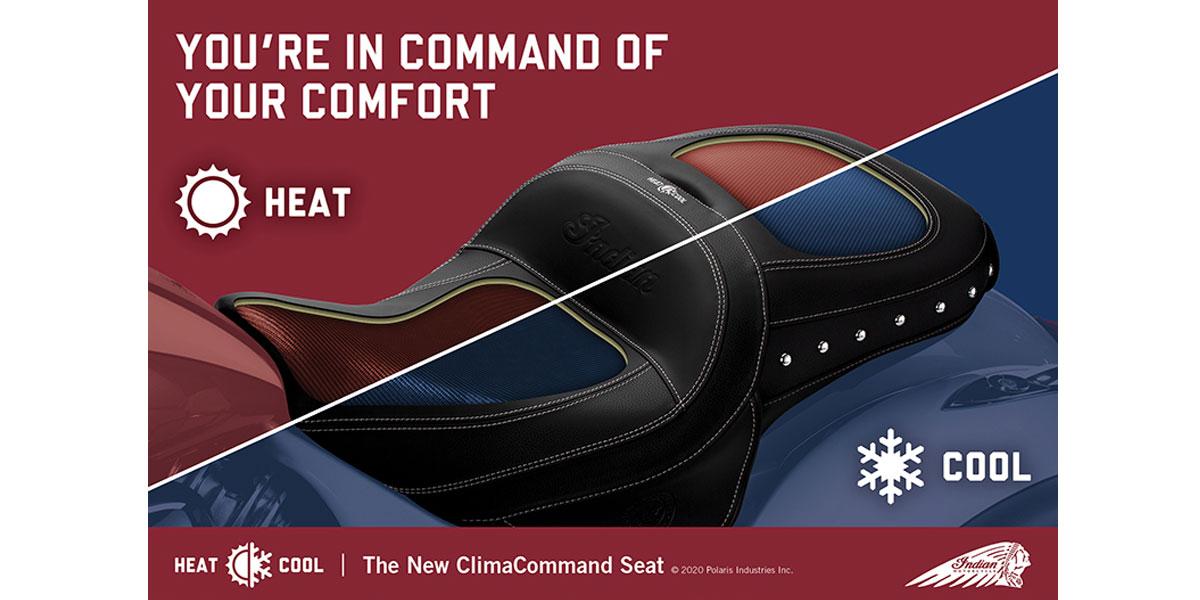 Product Thermavance™ technology built into new Indian Motorcycle’s ClimaCommand classic seat. | Thermavance image