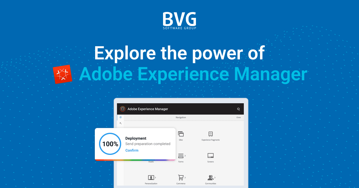 Product We are here to be your Adobe Experience Manager (AEM) service provider | BVG Software Group image