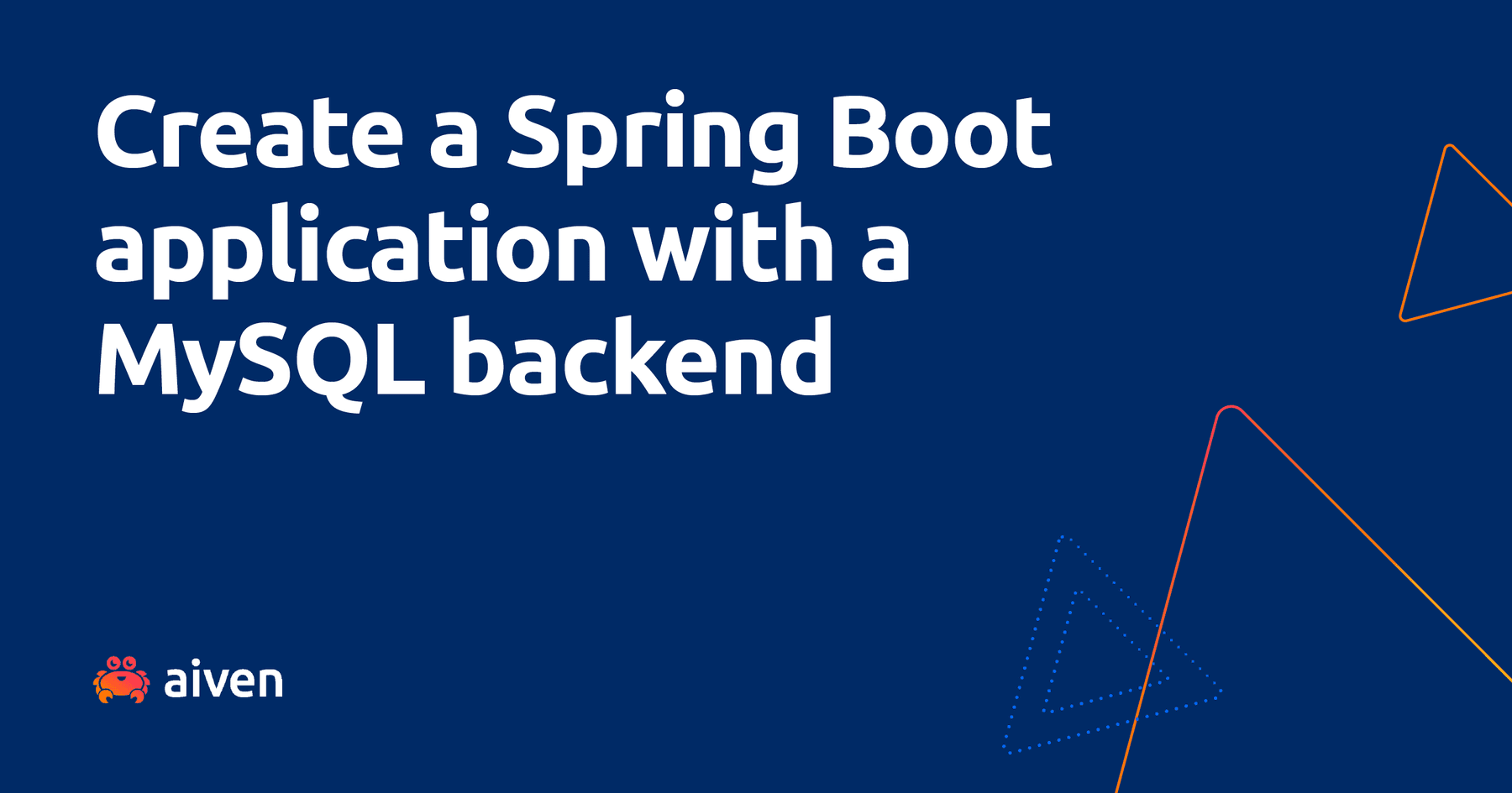 UseCase: Create a Spring Boot application with a MySQL backend 