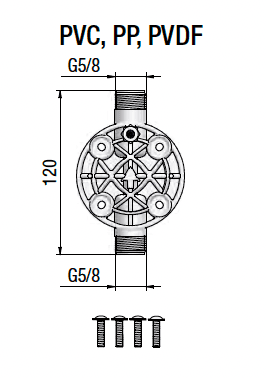 Product: MAGDOS 05 & 1 REPLACEMENT DOSE HEAD COMPLETE, DN3, PVC | WaterPro NZ