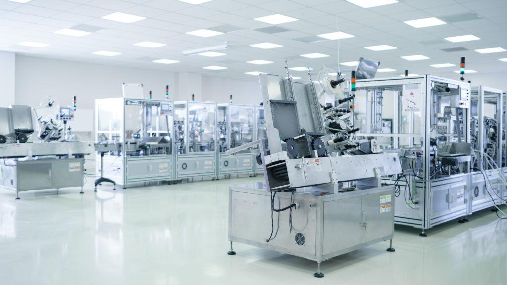 Product Shot of Sterile Precision Manufacturing Laboratory with 3D Printers, Super Computers and other Electrical Equipment and Machines suitable for Pharmaceutics, Biotechnology and Semiconductor Researches. – SP Automation & Robotics image
