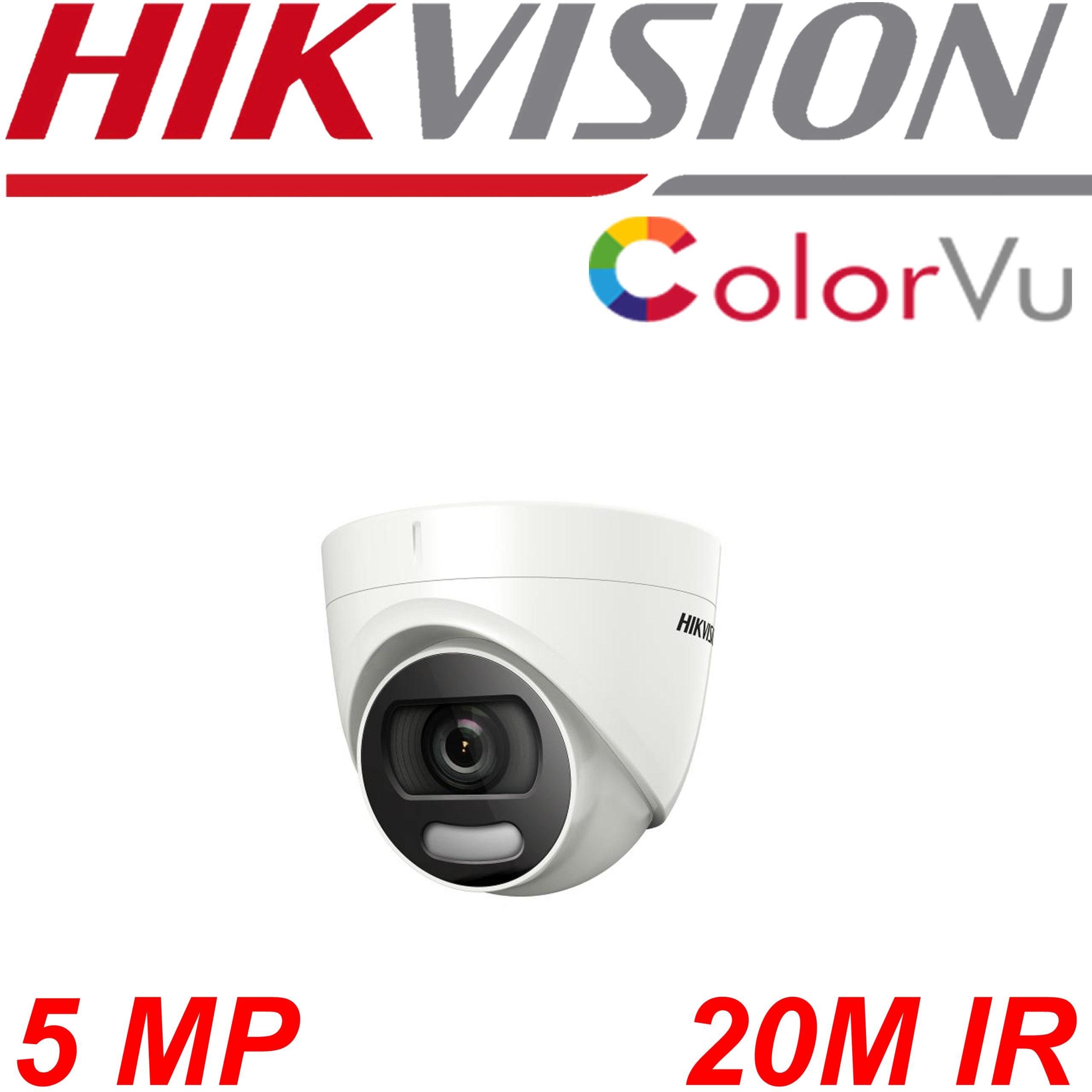 Product 5MP Hikvision DS-2CE72HFT-F ColorVu Turret 3.6 mm Wide Angle Fixed Lens 20m IR IP67 Security Camera - AAA CCTV image