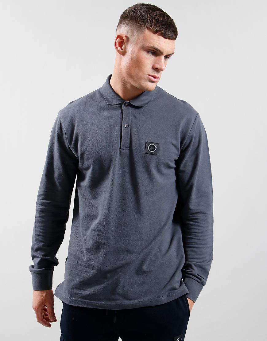 Product: SHOP Long Sleeve Siren Polo Shirt // Graphite - Marshall Artist//