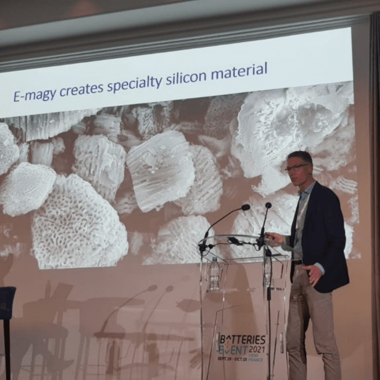 Product Our silicon solution at leading Battery and Cleantech conferences - E-magy image