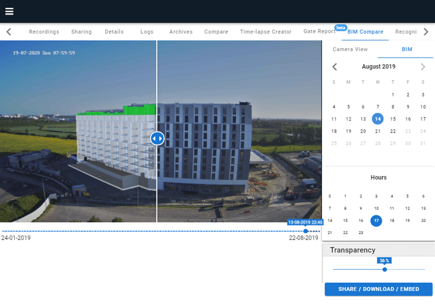 Product The Compare Tool | Evercam Construction Cameras image