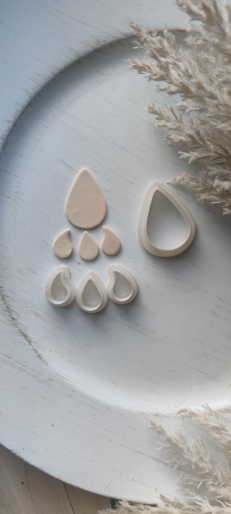 Product Polymer Clay Cutter Set | Ausstechform | Präger | FIMO Cutter | Stempel | Polymer Clay Zubehör | DIY-Werkzeug | handmade Schmuck | Tropfen Set | Online Shop | Klunkerkiste image