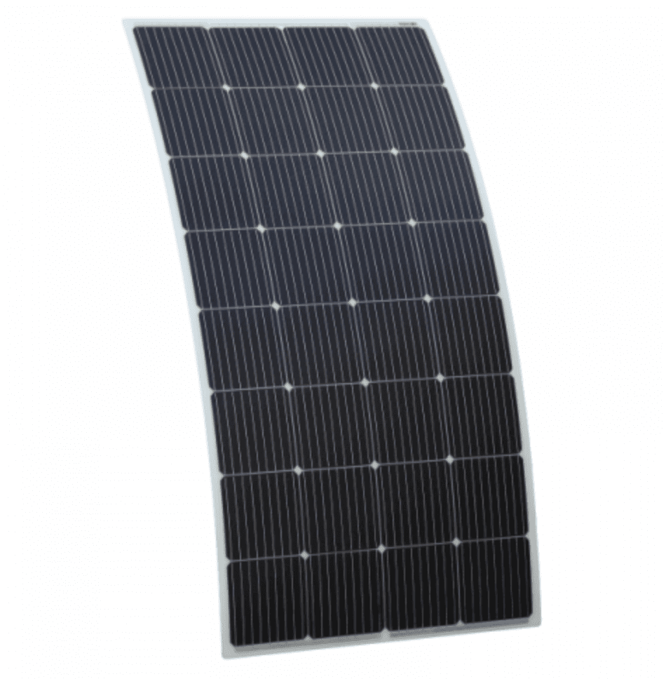 Product 200W Semi-Flexible Fibreglass Solar Panel With A Round Rear Junction Box And 3M Cable, With Durable Etfe Coating | Generator Pro image