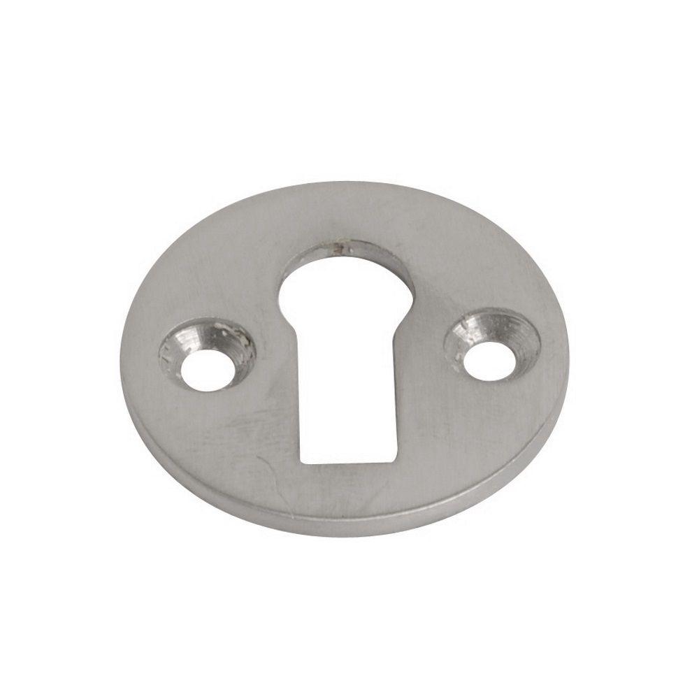 Product Keyhole Cover / Escutcheon 32mm - Open (Satin Chrome Plated) image