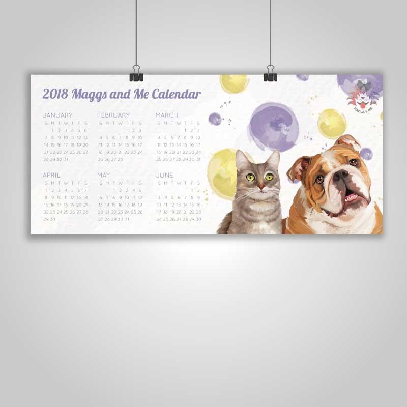 Product: Desk Calendar Design – Plain Design.