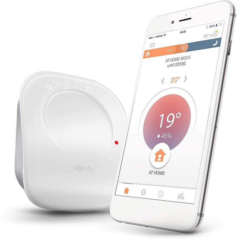 Product Best Price in Lebanon for Somfy Connected Thermostat Wired – Intelligent heating control, works with Amazon Alexa, Google Assistant, IFTTT image