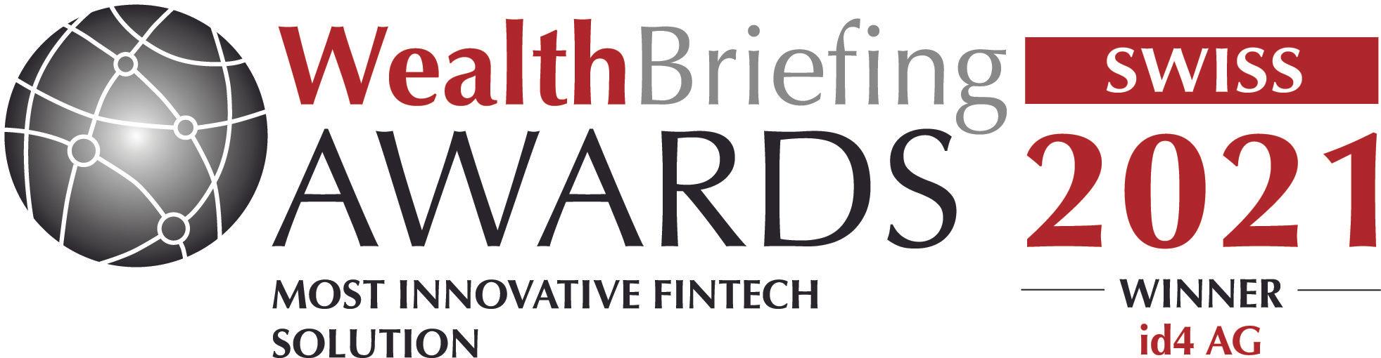 Product id4 crowned 'Most Innovative Fintech Solution' at the WealthBriefing Swiss Awards 2021 - image