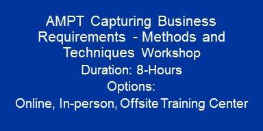 Product AMPT Capturing Business Requirements - Methods and Techniques image