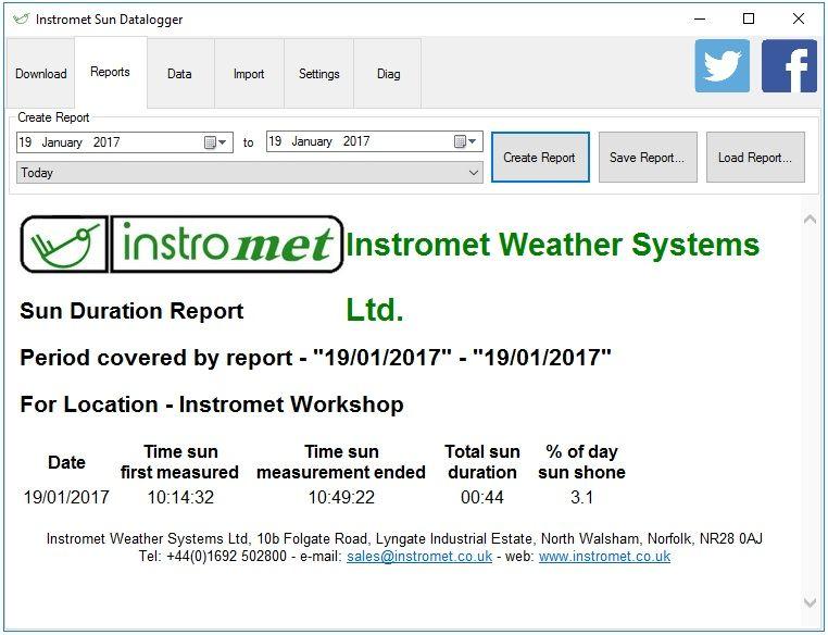 Product Weather data logger software Sun & Rain data logger download Instromet Weather Instruments image