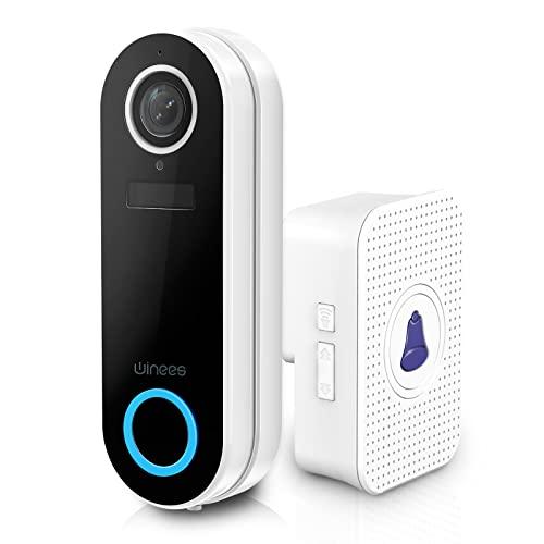 Product winees Video Doorbell Camera, Security Camera Doorbell HD 1080P with Chime, Wide Angle View, Night Vision Alexa Compatible, Motion Detection, Easy Installation, IP65 Waterproof, 2.4GHZ - Your-Doorbell image