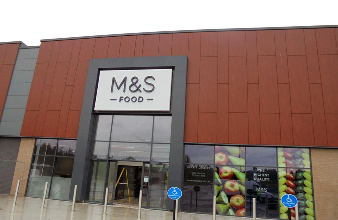 Product M & S Shop Front Signage – Metal Coating Services image
