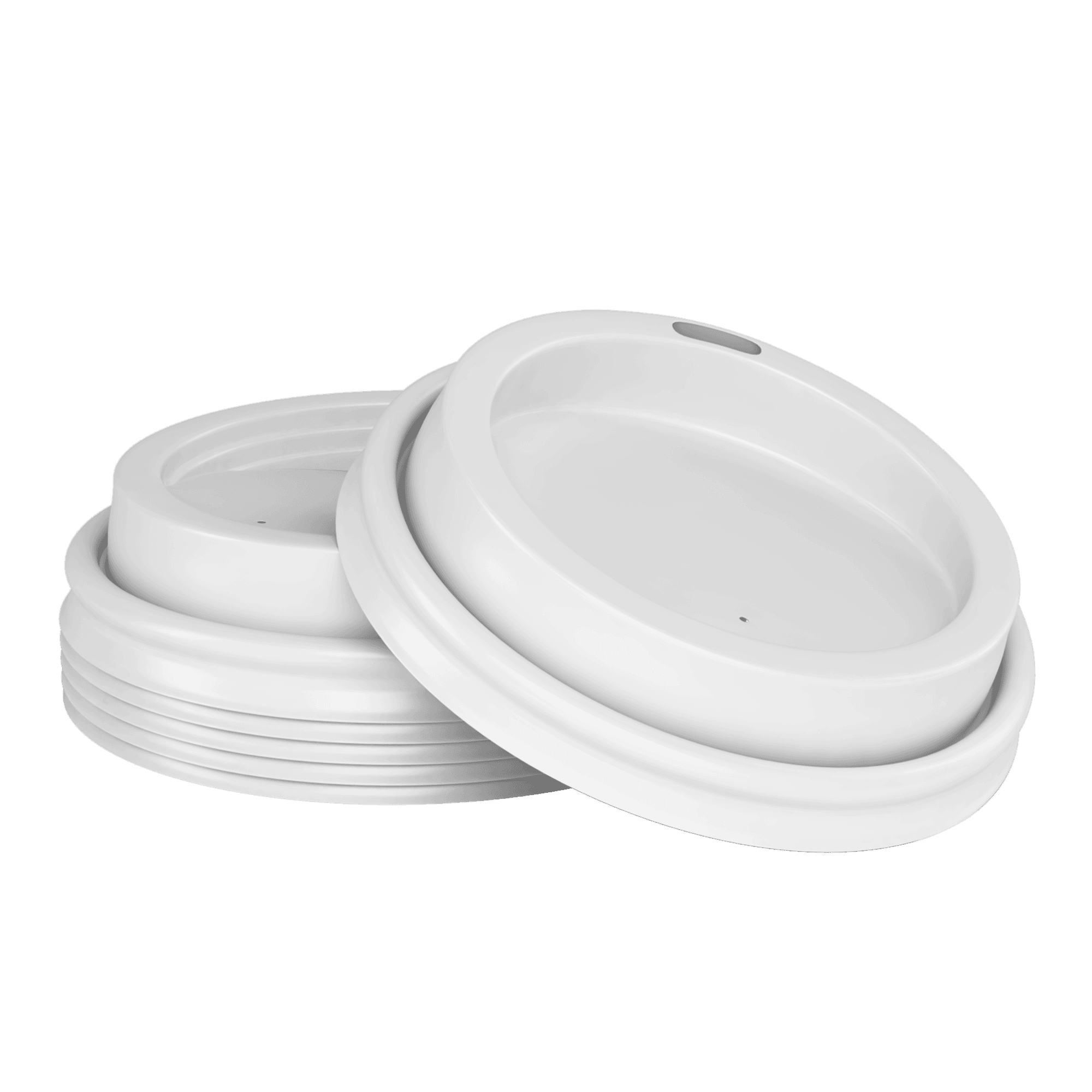 Product 80mm (8oz) Hot Lids, White - MyPaperCups - Buy Now image