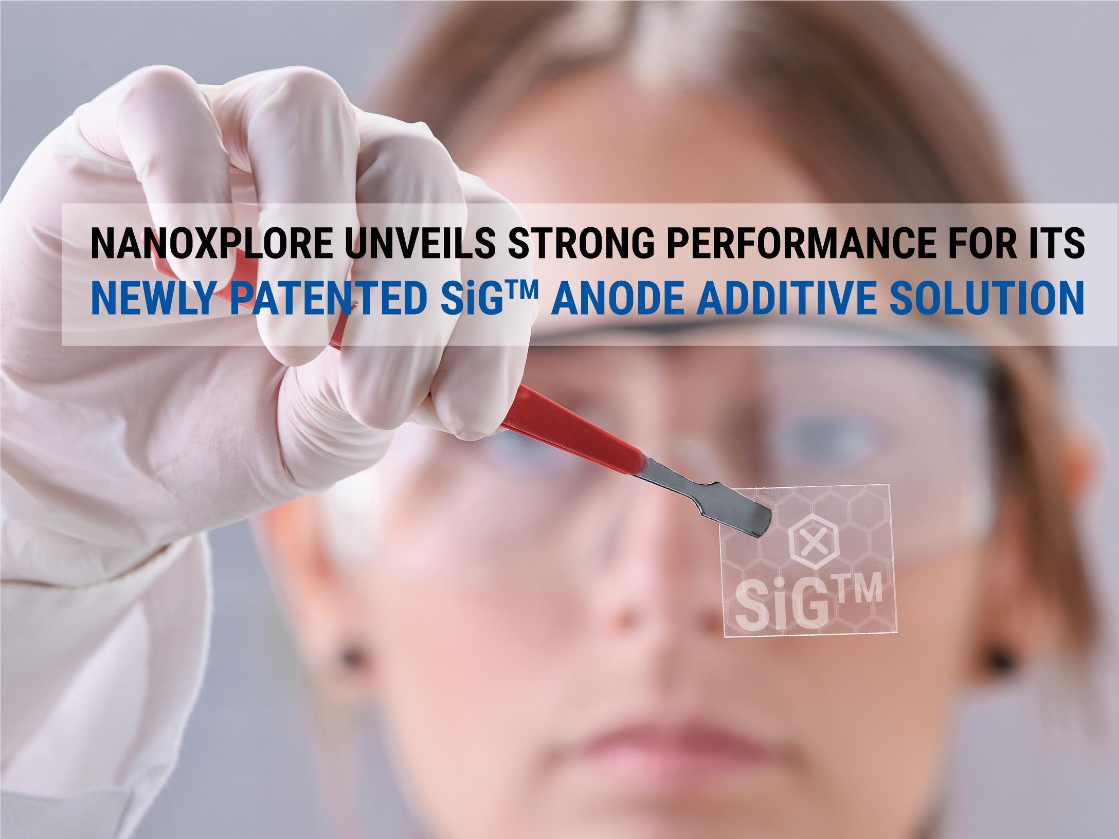 Product NANOXPLORE UNVEILS STRONG PERFORMANCE FOR ITS NEWLY PATENTED SiG™ ANODE ADDITIVE SOLUTION - Nanoxplore image
