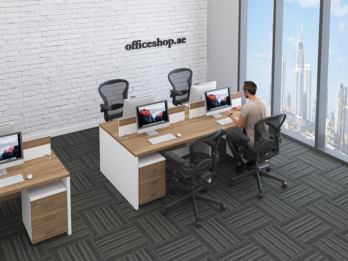 Product 4 Person Workstation Desk in Dubai, UAE | Custom Made Workstation image