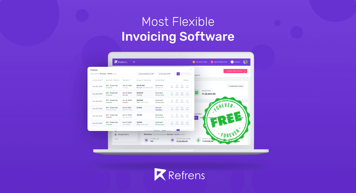 Product Free Billing & Online Invoicing Software - Refrens image