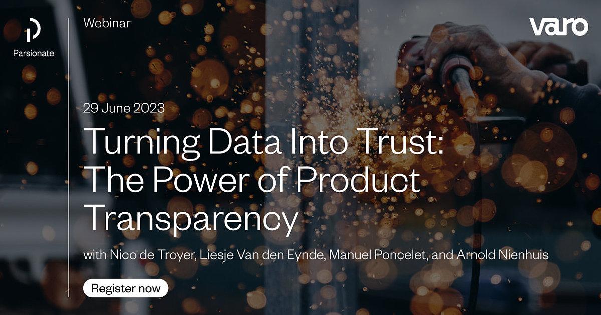 Product: Webinar: Turning Data Into Trust - The Power of Product Transparency