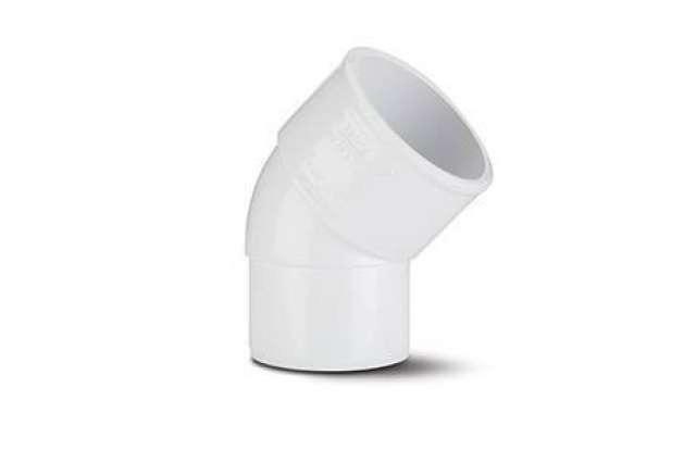 Product Polypipe Spigot Bend 45° 40mm - WHITE - Pack of 10 - WS49W - Plumbsave image