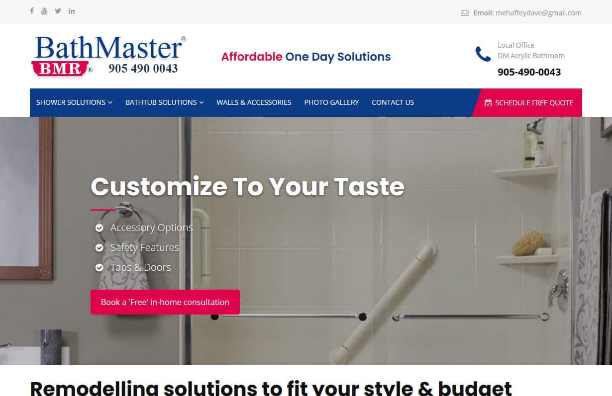 Product Bath Master Website Design & Developed by Proximate Solutions image