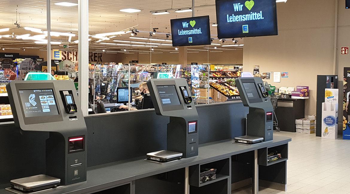 Product EDEKA has recognized the advantages of permanent self-checkout solutions and is once again relying on technology from Pyramid Computer. » Pyramid Computer image