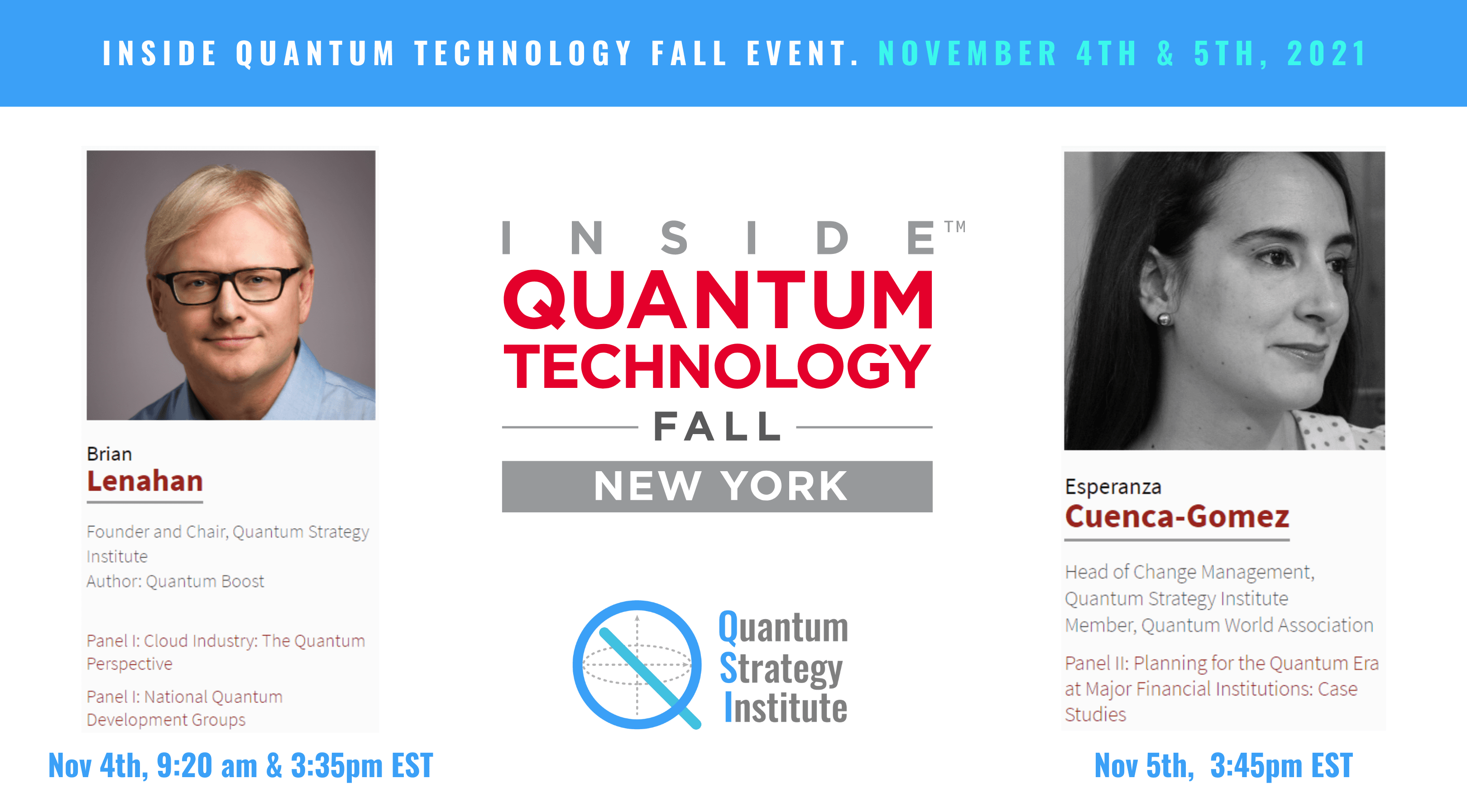 Product inside-quantum-technology-iqt-fall-event-QSI-Brian-Lenahan-Esperanza-Cuenca-Gomez – Quantum Strategy Institute image