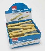Product 
    HILKA 4 ROW WIRE BRUSH YELLOW HDL - Ashtown Trading  image