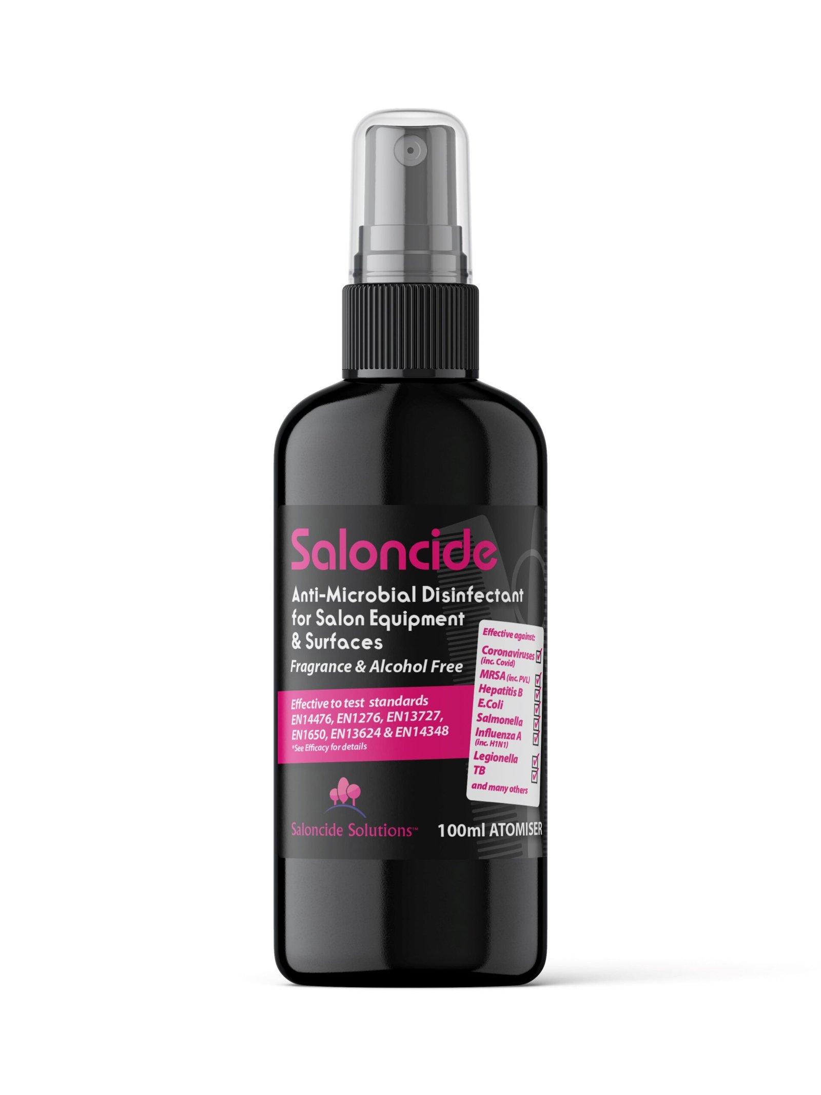 Product 100ml Saloncide Anti-Microbial Disinfectant Surface & Equipment Spray - Saloncide Solutions image