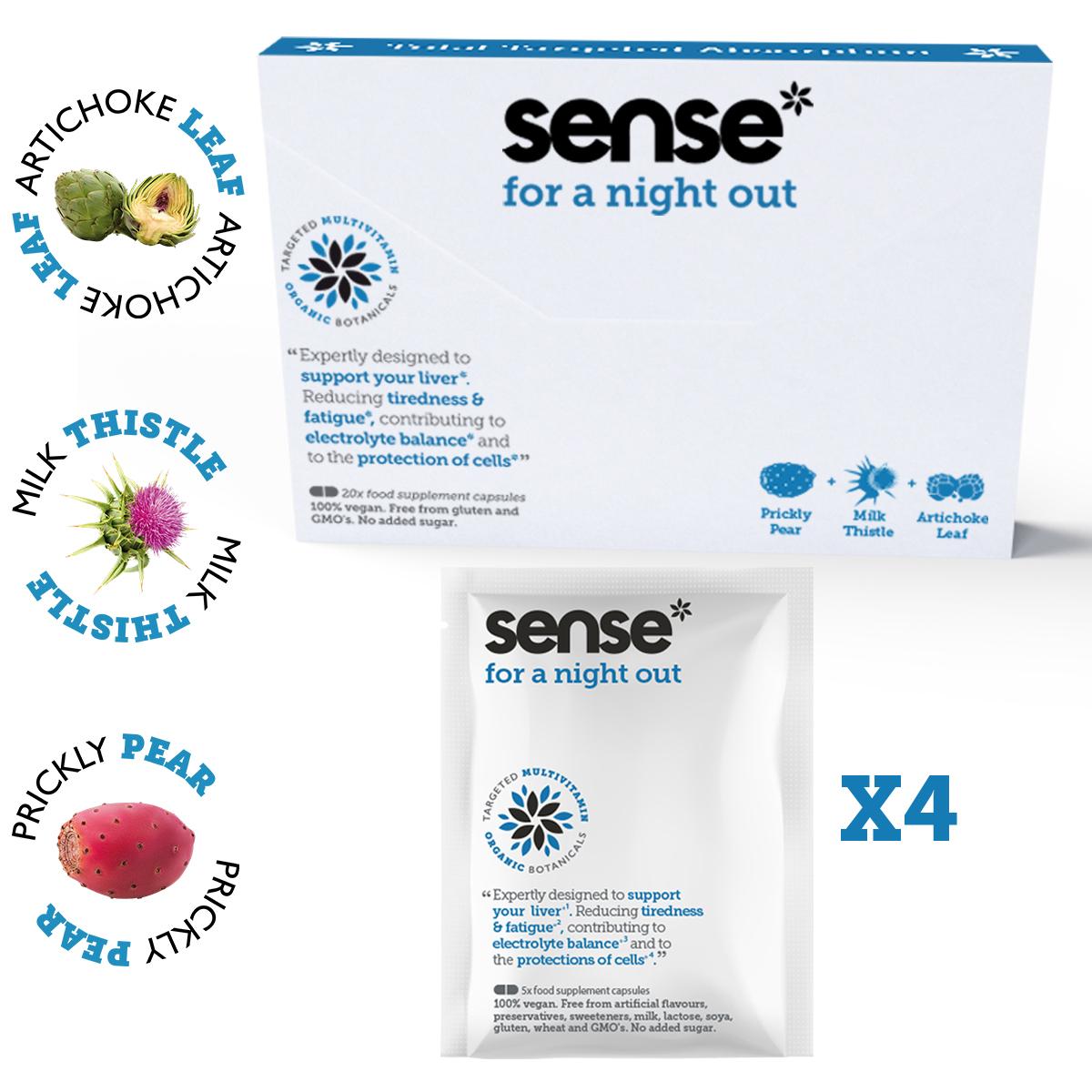 Product Buy sense* for a night out - food supplement capsules - 20 capsules image