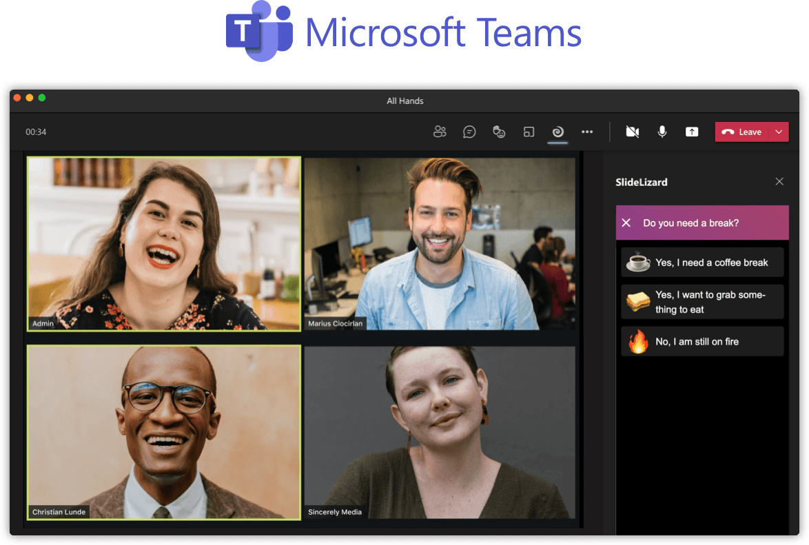 Product: Live Polling for Microsoft Teams | SlideLizard®