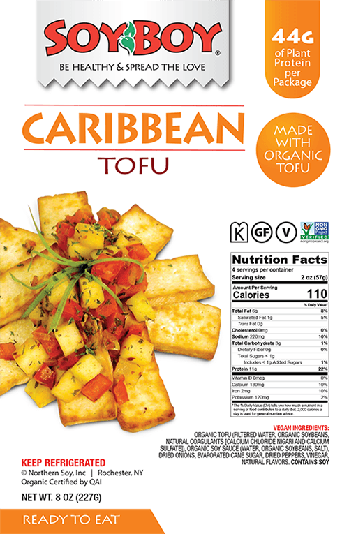 Product Caribbean Tofu - Jamaican Flavor Baked Tofu - Organic & Gluten-Free image