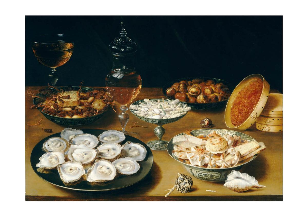 Product Osias Beert the Elder - Dishes with Oysters Fruit and Wine — Spiffing Prints image