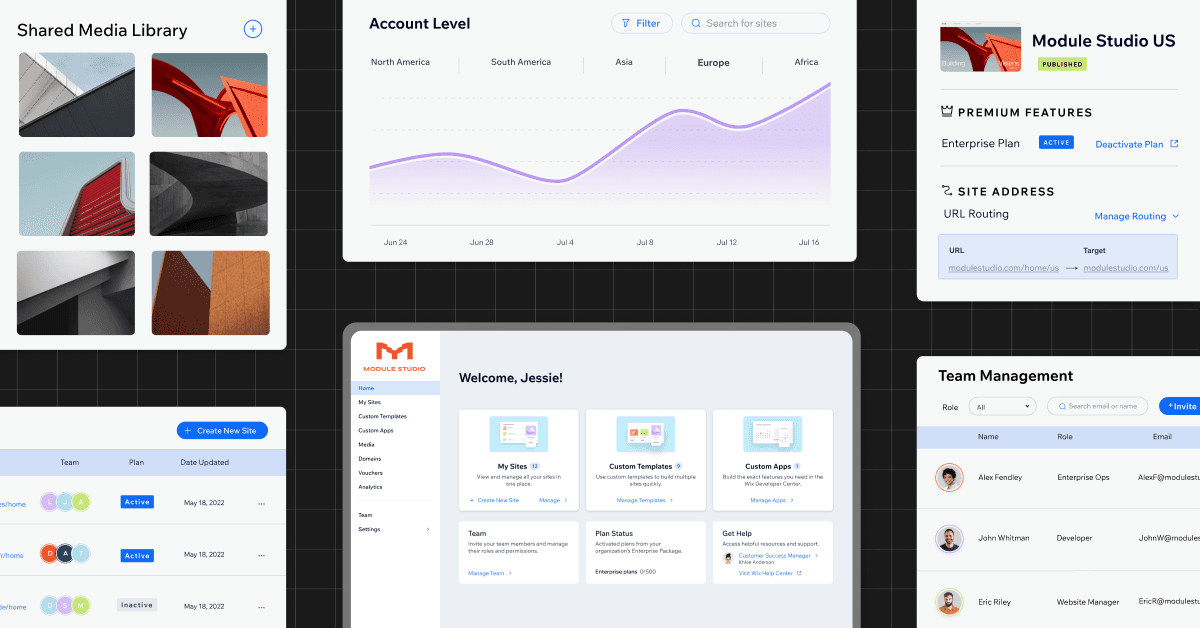 Product: Multi-site management | Wix Enterprise