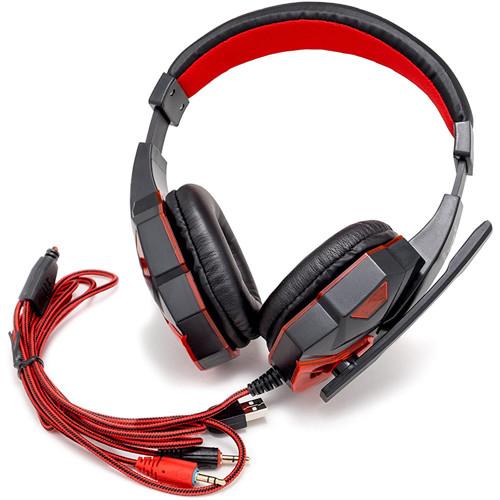 Product Krazilla Headset - Super Bass HD Gaming Headphone with Red LED & microphone | Media Canada Technol|1673 image