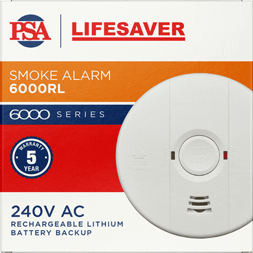 Product Lifesaver 240VAC PE smoke alarm. Lithium recharge backup. 6000series.  5 year wa | INWS image