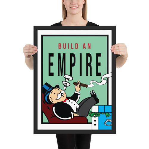 Product: Monopoly Inspirational Build An Empire Framed Poster | BLACK SEVEN INC