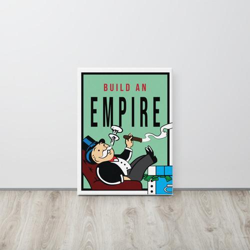 Product: Monopoly Build An Empire Inspirational Canvas Print | BLACK SEVEN INC